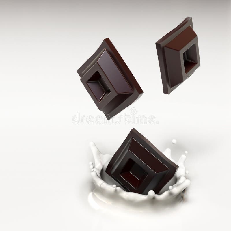 Milk cream with chocolate stock illustration. Illustration of good