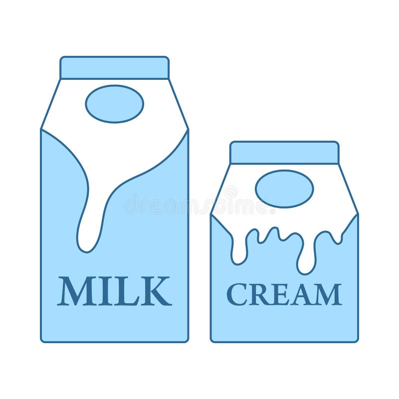 Milk and Cream Container Icon Stock Vector Illustration of drop
