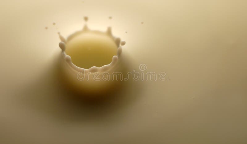 Macro milk droplet, bubble, crown