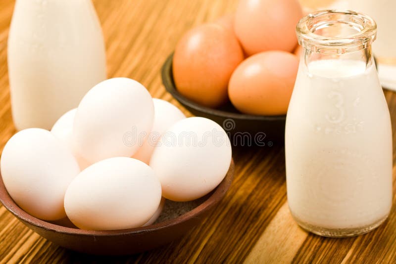Milk and Eggs stock photo. Image of cooking, bowl, vintage 11265446