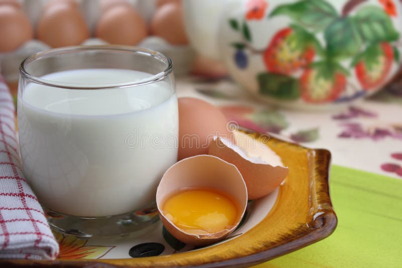 Eggs,milk and butter stock photo. Image of natural, healthy 11895118