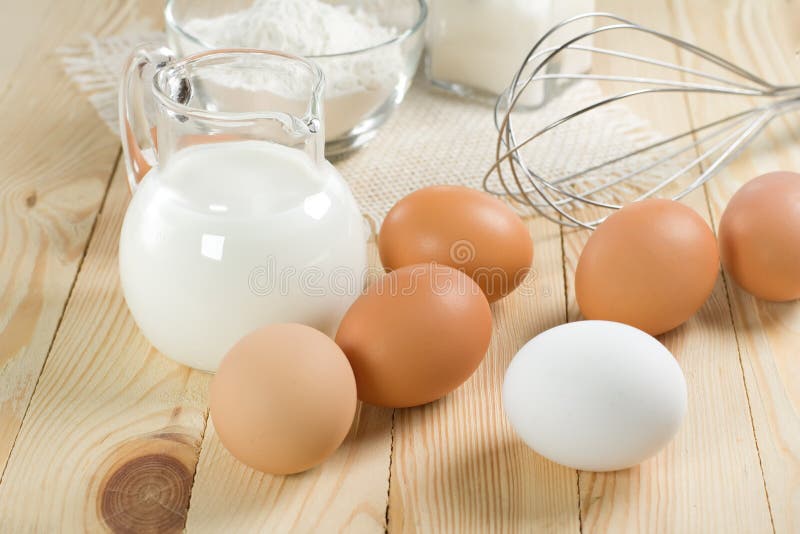 Milk, eggs and flour stock image. Image of agriculture 27515253