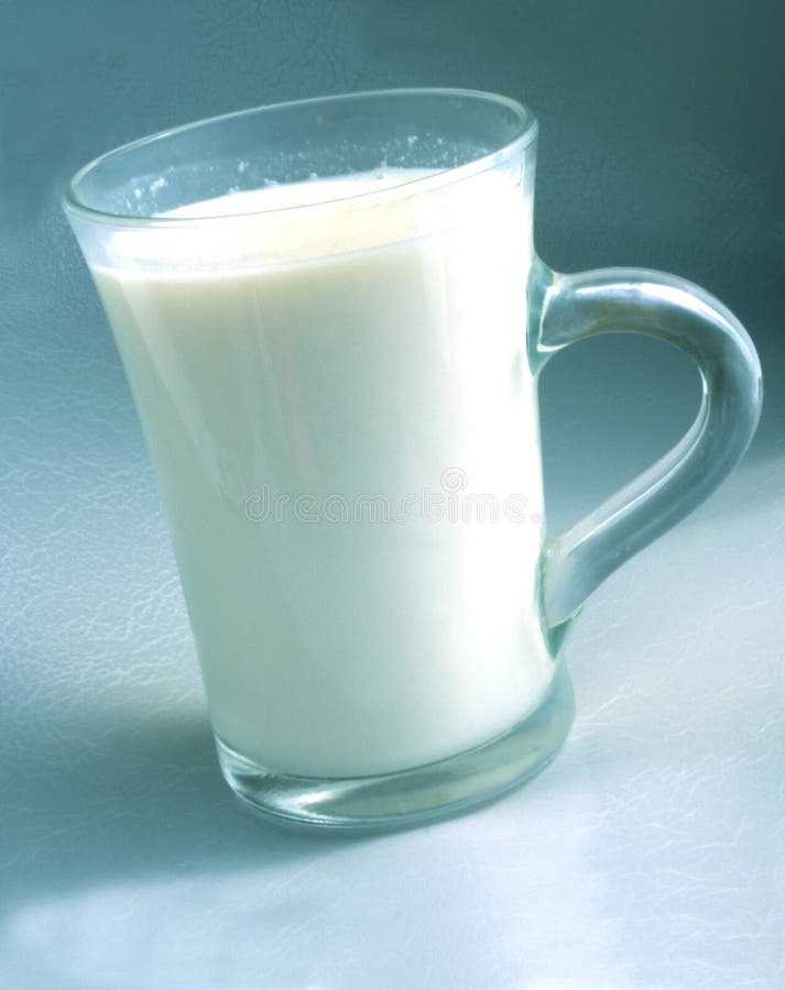 Milk In A Glass Beaker On A Gray Background Stock Image Image of
