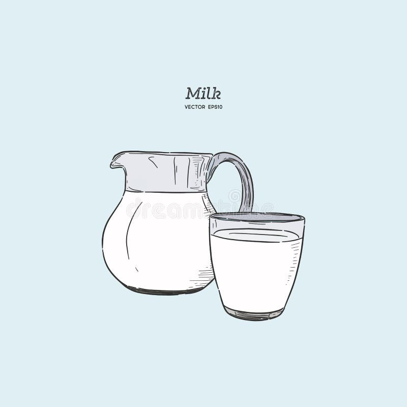 Soy Milk, hand draw vector stock vector. Illustration of vector 140630757