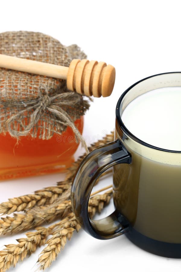 Milk and honey stock photo. Image of orange, morning 17360882