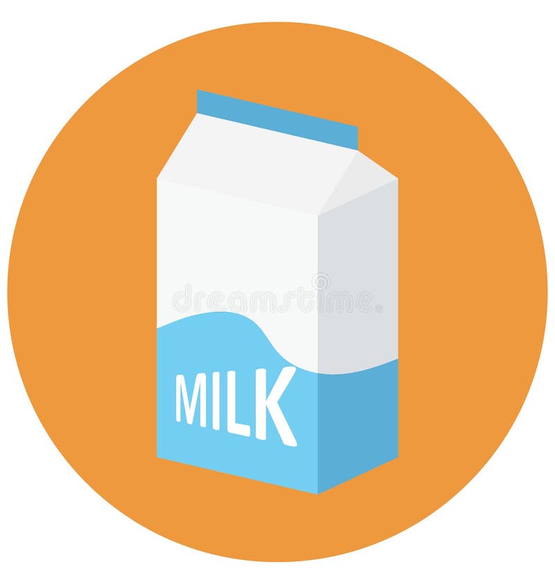 Milk pack, milk carton, Isolated Vector icon that can be easily modified or edit milk pack, milk carton, Isolated Vector icon tha royalty free illustration
