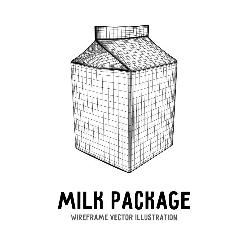 Milk package vector royalty free illustration