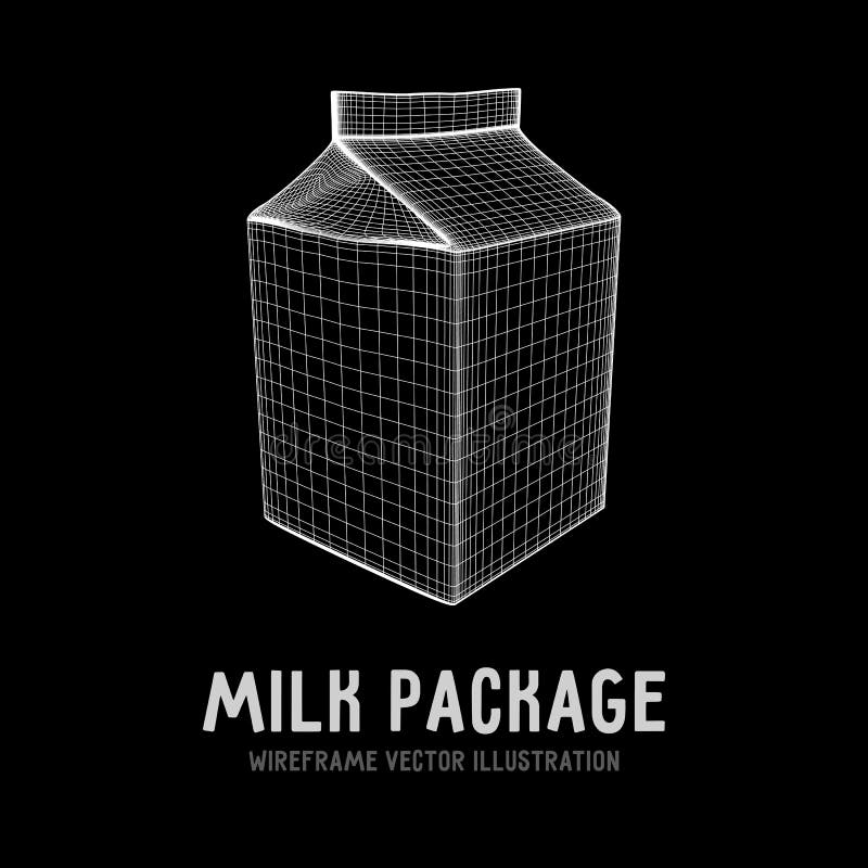 Milk package vector stock illustration