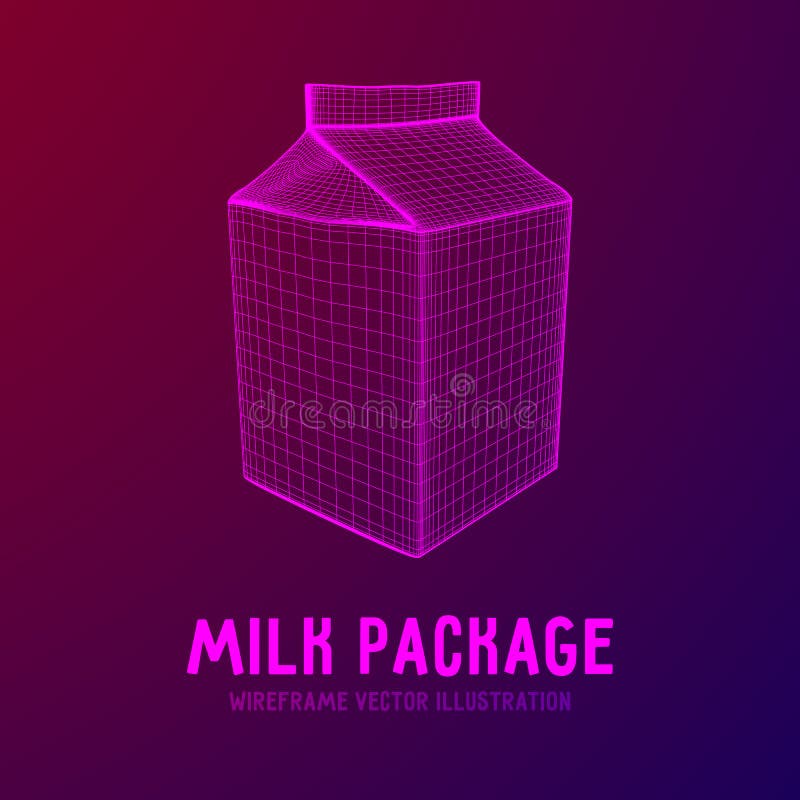 Milk package vector stock illustration