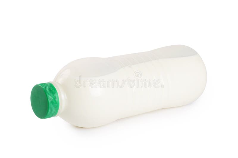 Milk in Plastic Packaging Isolated on White Stock Image Image of