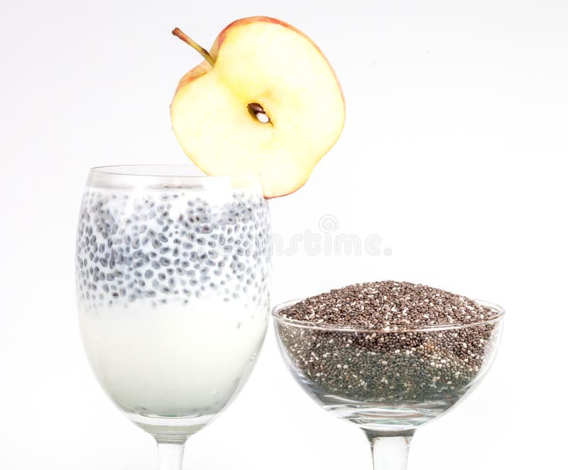 Milk Pudding with Chia Seeds Stock Image Image of portion, vegetarian 62869073