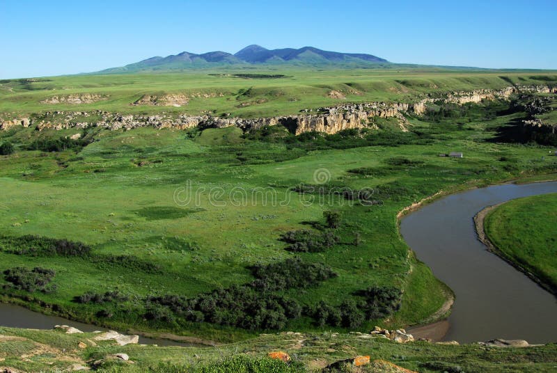 Milk river valley stock image. Image of alberta, canadian 5888741
