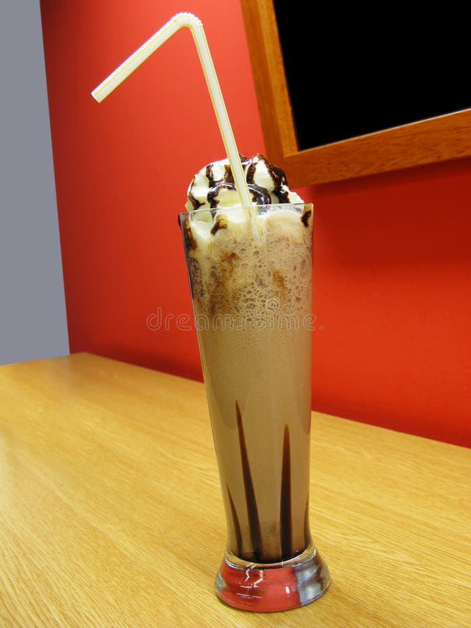 Milk shake and ice cream stock image