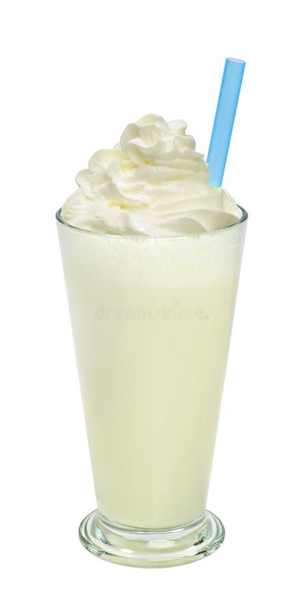 Milk Shake Isolated On White Background Stock Image - Image of nature ...