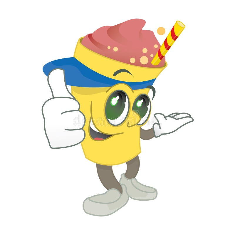 Milk-Shake Mascot stock illustration