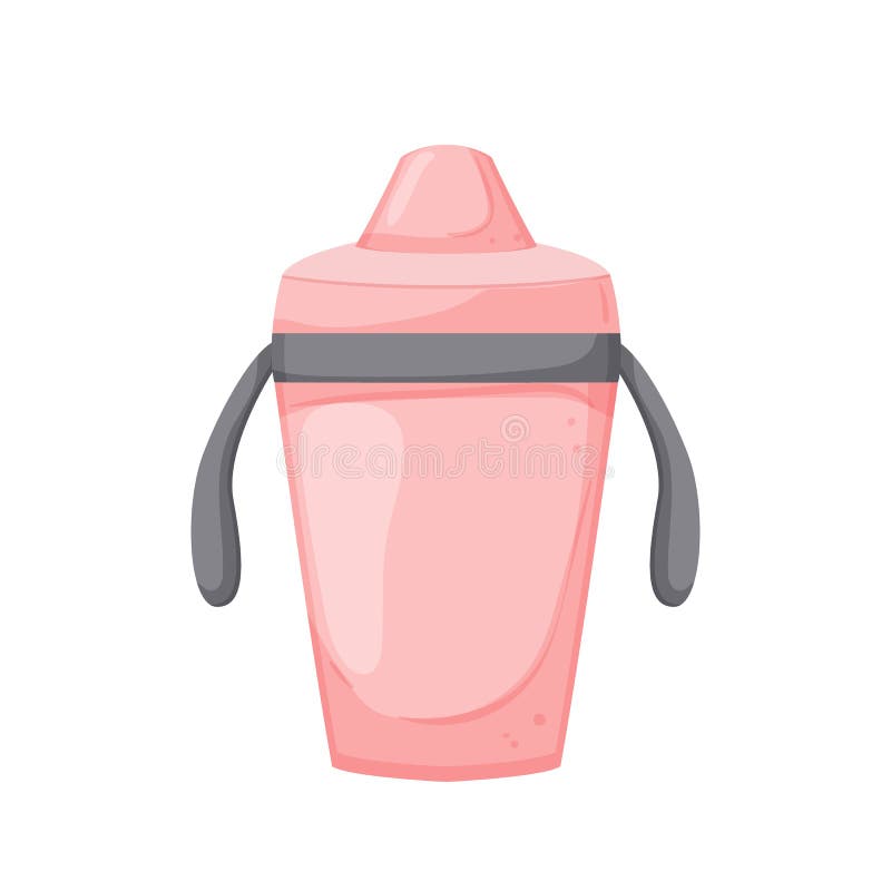 Milk Sippy Cup Cartoon Vector Illustration Stock Vector Illustration