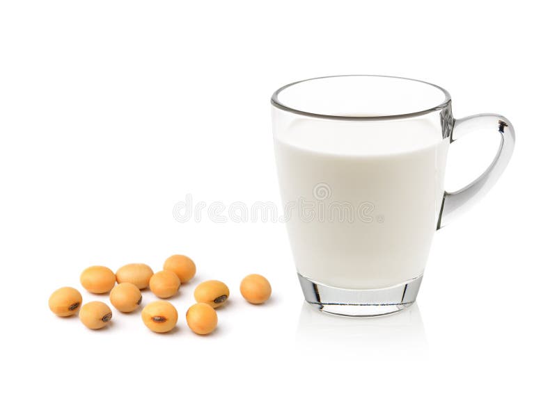 Milk with Soy Beans Stick of Butter and Egg Stock Photo Image of