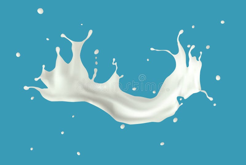 Milk splash vector illustration