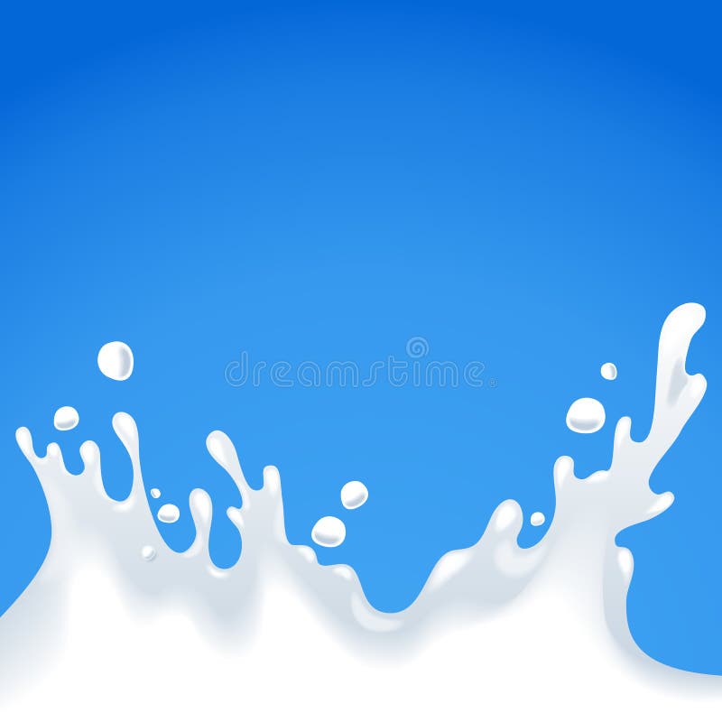 Milk splash stock illustration