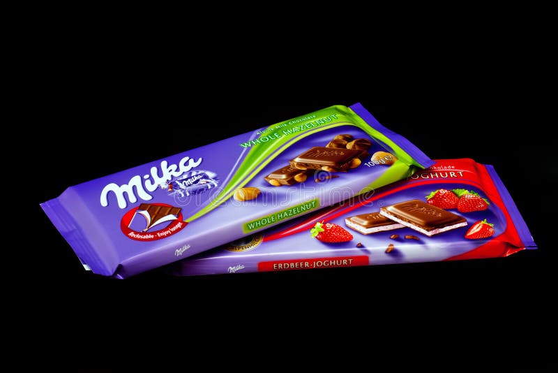 Milka-Schokolade redaktionelles stockbild. Bild von milch - 63576379