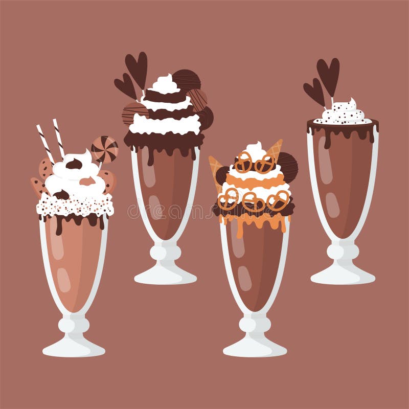 Milkshake. Vector Illustration EPS. vector illustration