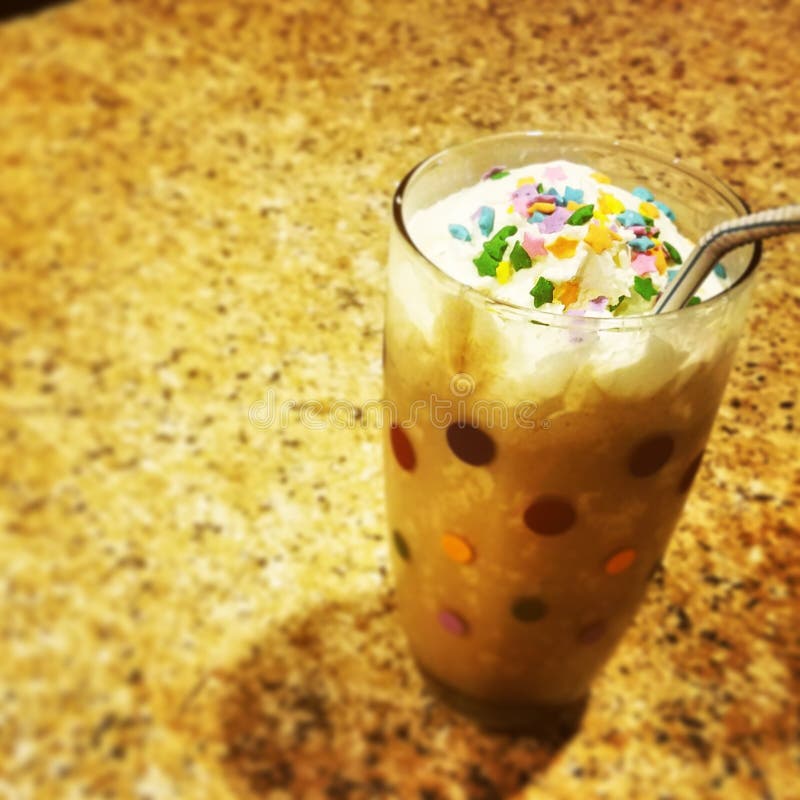 Milkshake stock photo. Image of whipped, cream, milkshake 132306658