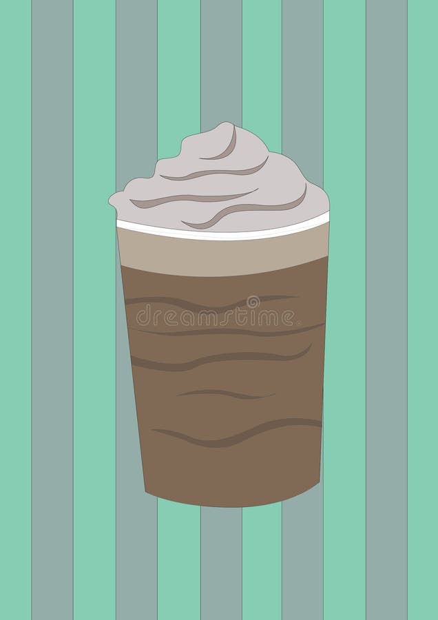 Milkshake in a cup. Vector illustration decorative background design vector illustration