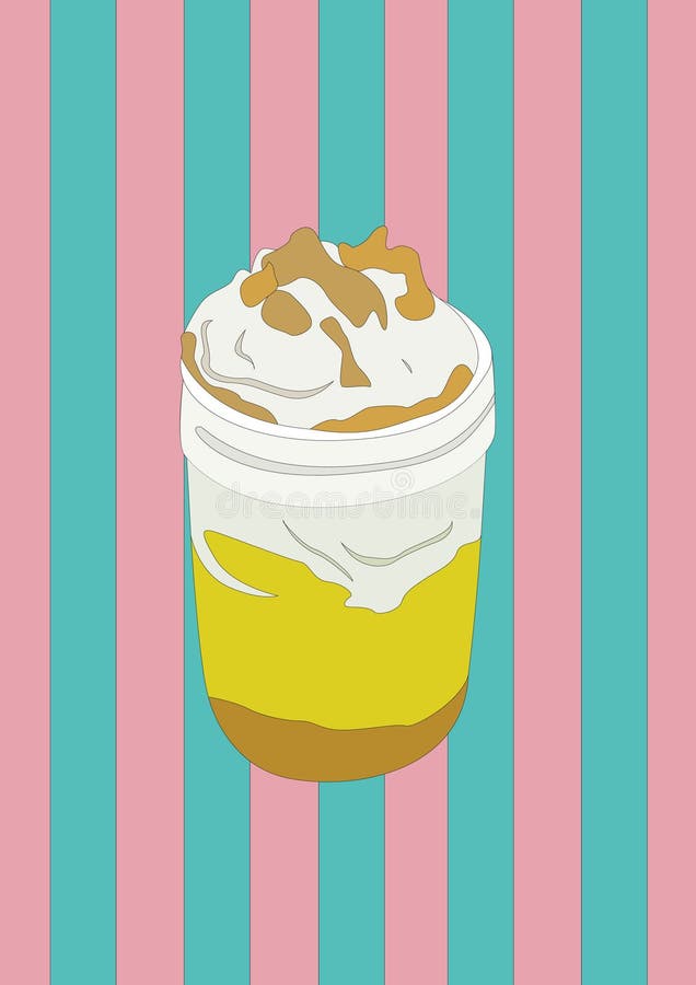 Milkshake in a jar. Vector illustration decorative background design royalty free illustration