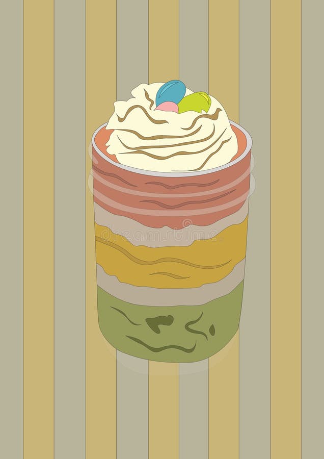 Milkshake in a jar. Vector illustration decorative background design royalty free illustration