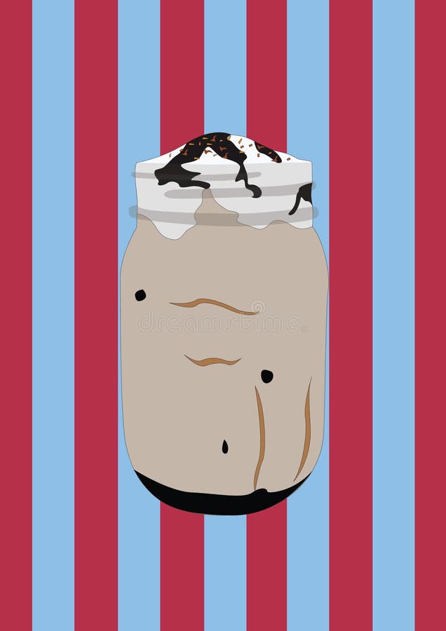 Milkshake in a jar. Vector illustration decorative design vector illustration
