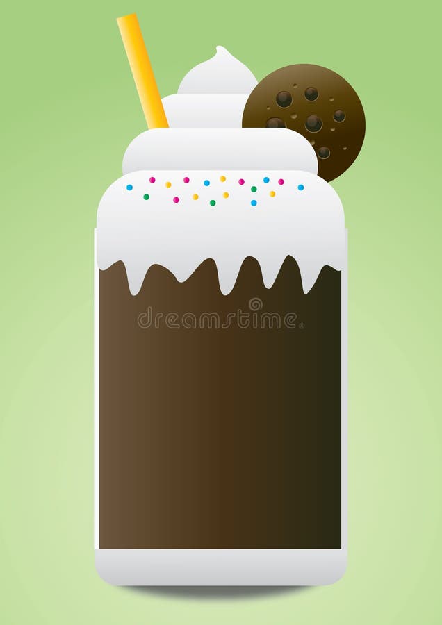 Milkshake. Vector illustration decorative design vector illustration