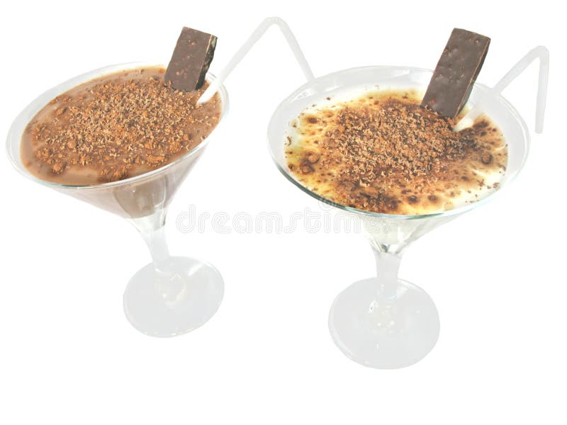 Milky Cocktails with Chocolate Stock Image Image of color, milky 11720223