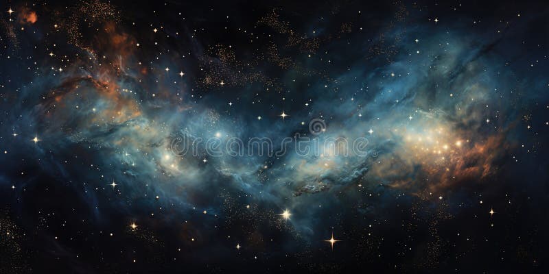Milky Way in the cosmos or galaxy royalty free illustration
