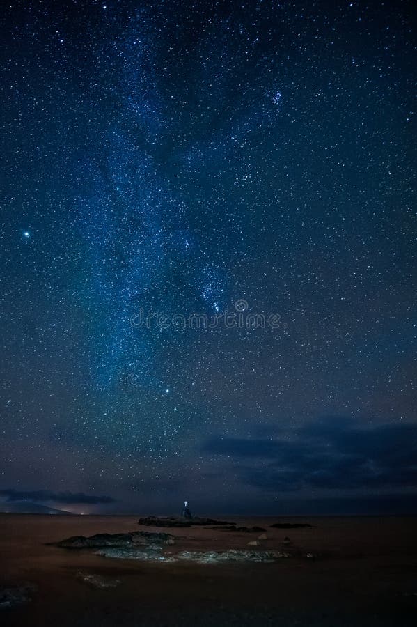 Milky way over the sea