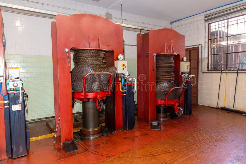 Mill for Processing Olives into Extra Virgin Olive Oil Stock Image