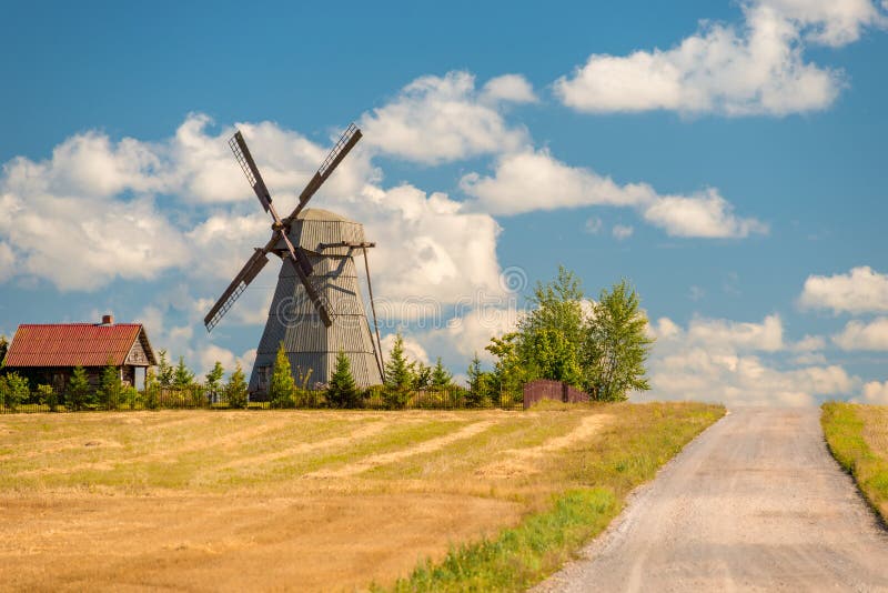 Mill and rural house near road