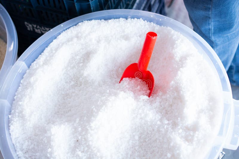 Milled White Salt As Salt As Cooking Healthy Ingredient Stock Image Image of milled, condiment
