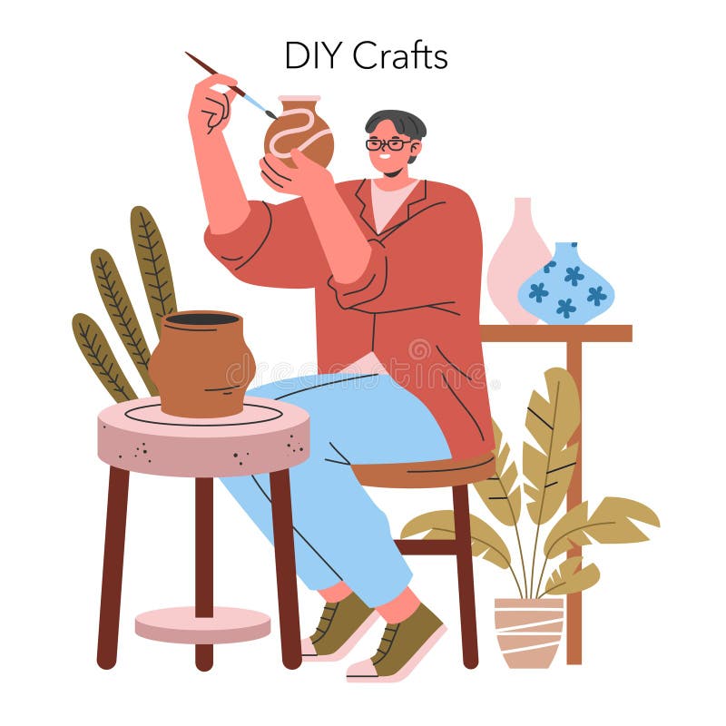 Millenniehobbies. illustration av flata vektorer vektor illustrationer