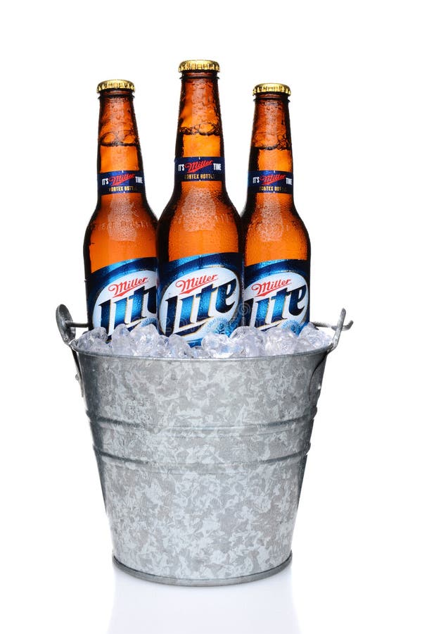 A Miller High Life Light Beer Ice Bucket  5.75 Qts Dedicated to Our IAVA Vets 