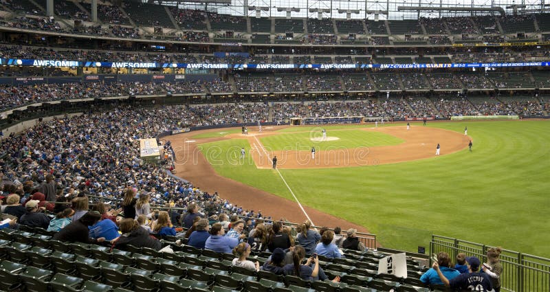 Miller Park, Milwaukee Brewers, Baseball Outfield stock photography Miller Park, Milwaukee Brewers, Baseball Outfield stock photography