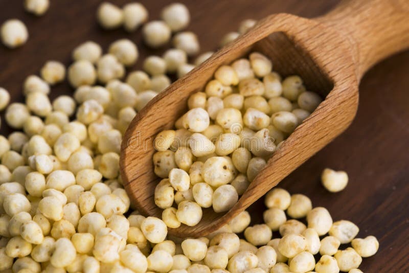 Popped wheat grains stock photo. Image of cereal, lmacro 30839990