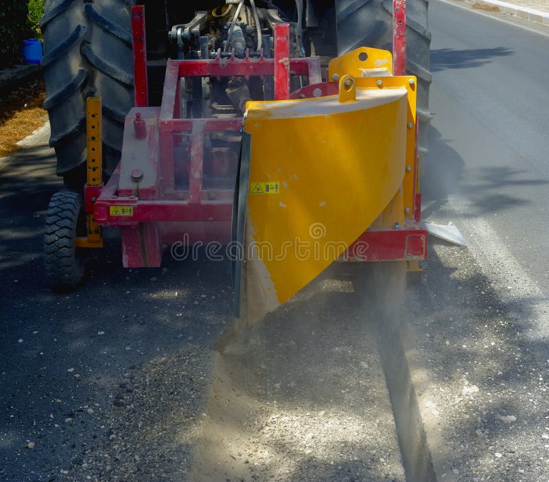 Milling of Asphalt for Road Reconstruction Stock Image Image of industrial, highway 59780031