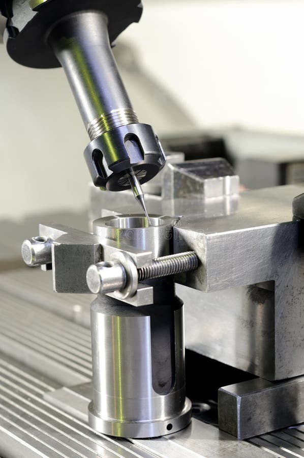 Metal Blank Machining Process Stock Image Image of close