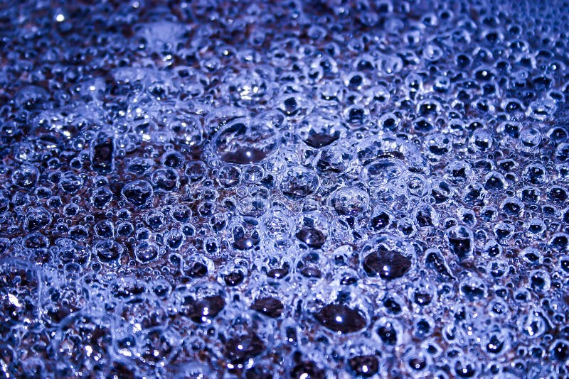 Millions of Bubbles from the Boiling Water in a Pan Stock Photo Image