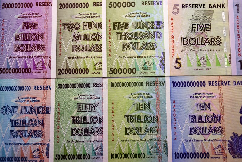 Zimbabwe Trillions and Billions Stock Photo - Image of hyperinflation ...
