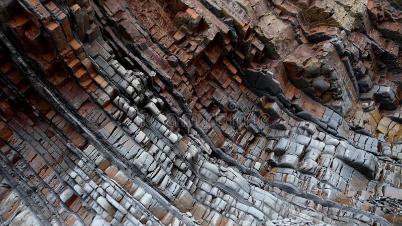 Millions of Years of Different Rock Layers Stock Footage Video of