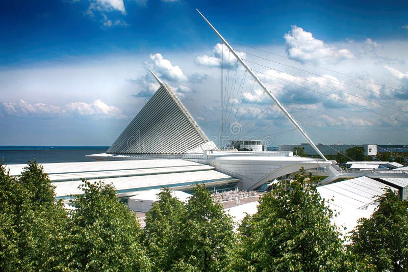 Milwaukee art Museum On The Lake Front stock photo