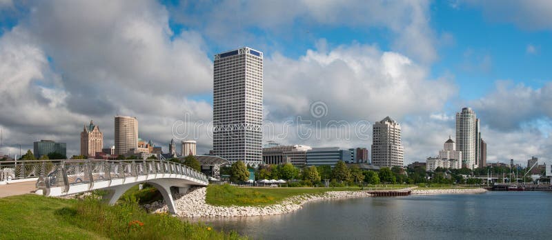 Milwaukee City Skyline royalty free stock photo Milwaukee City Skyline royalty free stock photo