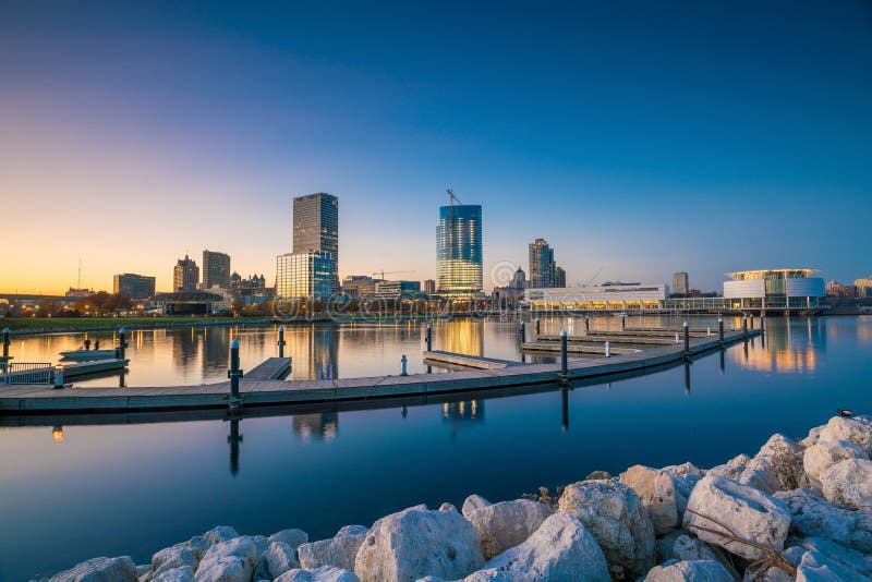 Milwaukee skyline stock image Milwaukee skyline stock image