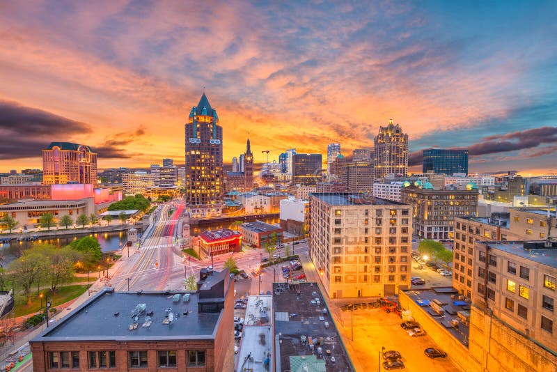 Milwaukee, Wisconsin Skyline royalty free stock photography Milwaukee, Wisconsin Skyline royalty free stock photography